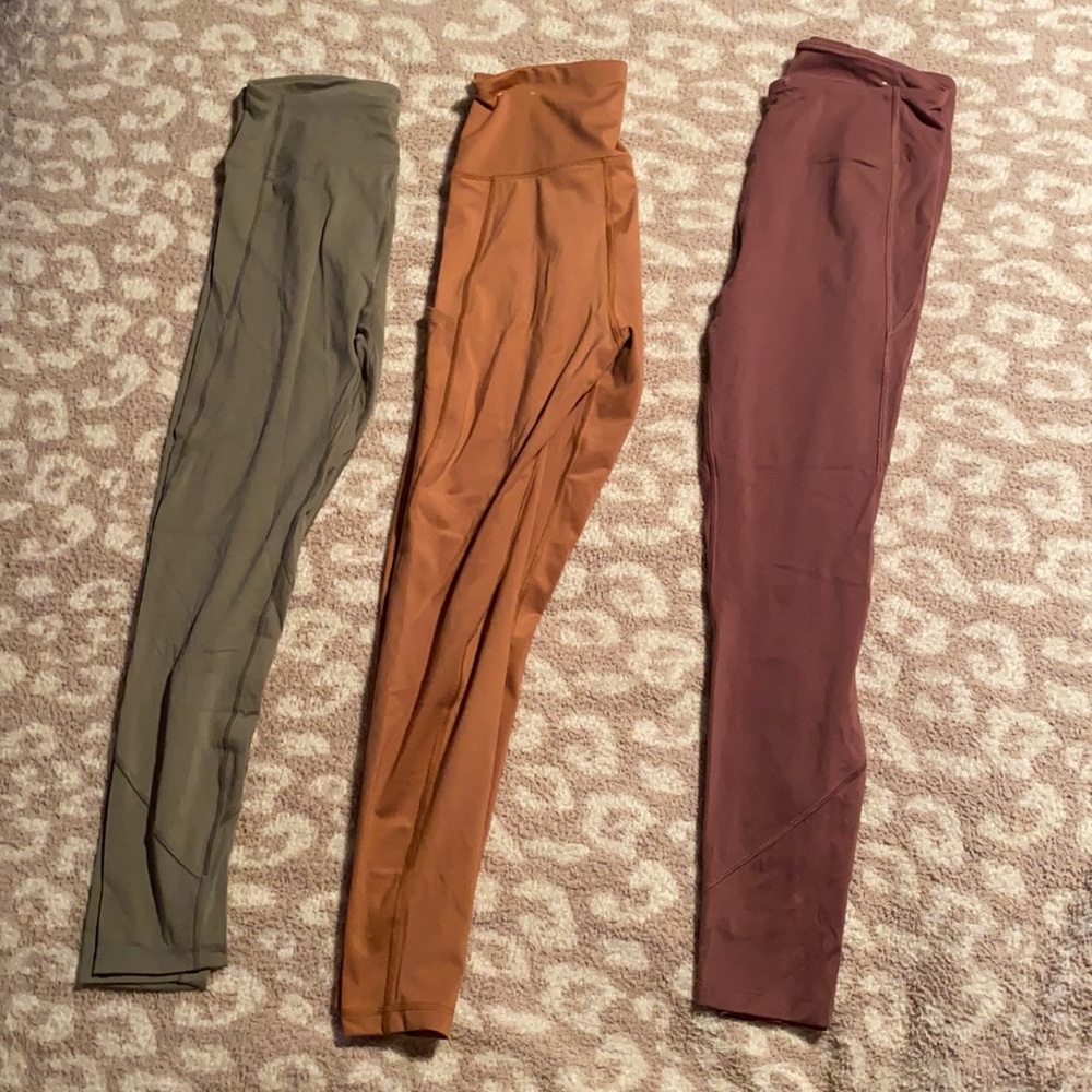 2 pink leggings and 1 american eagle!!!